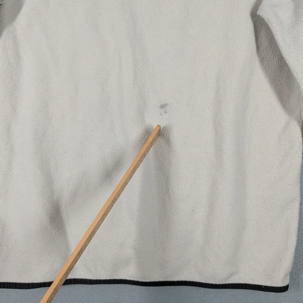 The North Face Mens Quarter‎ Zip Fleece Pullover Cream Black Large Sweatshirt